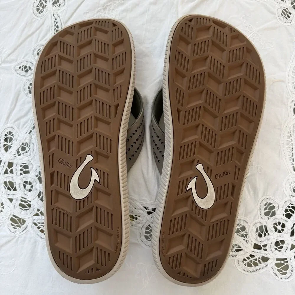 Olukai Ulele Men’s Water-Ready Beach Sandals Clay / Mustang US M 15 /EUR 48